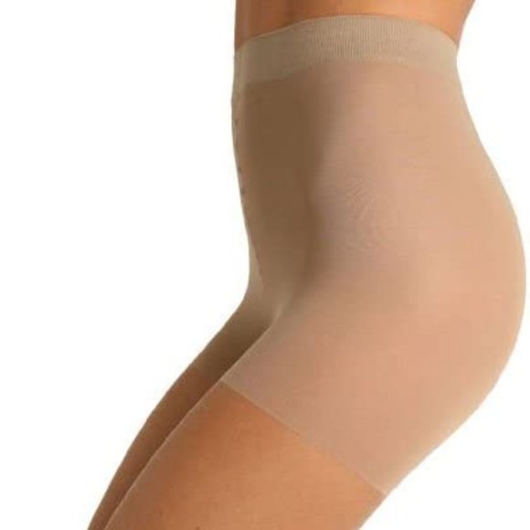 NWT Berkshire Pantyhose Shimmers Sheer Shaper Control Top Tights Black Petite - Picture 7 of 8